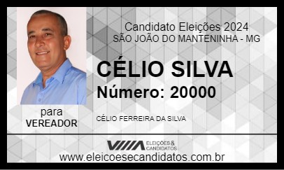 Candidato CÉLIO SILVA 2024 - SÃO JOÃO DO MANTENINHA - Eleições