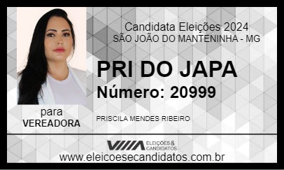 Candidato PRI DO JAPA 2024 - SÃO JOÃO DO MANTENINHA - Eleições