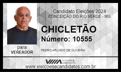 Candidato CHICLETÃO 2024 - CONCEIÇÃO DO RIO VERDE - Eleições