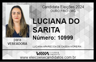 Candidato LUCIANA DO SARITA 2024 - OURO FINO - Eleições