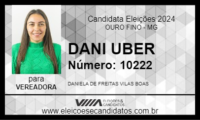 Candidato DANI UBER 2024 - OURO FINO - Eleições