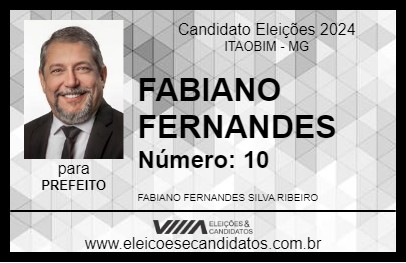 Candidato FABIANO FERNANDES 2024 - ITAOBIM - Eleições