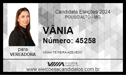 Candidato VÂNIA 2024 - POUSO ALTO - Eleições