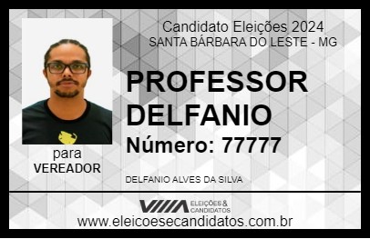 Candidato PROFESSOR DELFANIO 2024 - SANTA BÁRBARA DO LESTE - Eleições