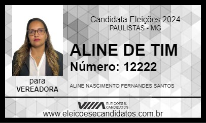 Candidato ALINE DE TIM 2024 - PAULISTAS - Eleições