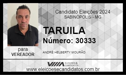 Candidato TARUILA 2024 - SABINÓPOLIS - Eleições