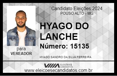 Candidato HYAGO DO LANCHE 2024 - POUSO ALTO - Eleições