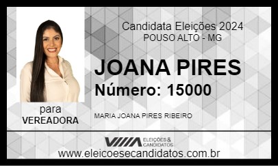 Candidato JOANA PIRES 2024 - POUSO ALTO - Eleições