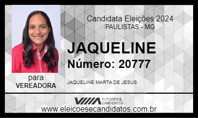 Candidato JAQUELINE 2024 - PAULISTAS - Eleições