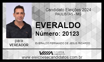 Candidato EVERALDO 2024 - PAULISTAS - Eleições