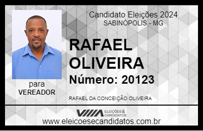 Candidato RAFAEL OLIVEIRA 2024 - SABINÓPOLIS - Eleições