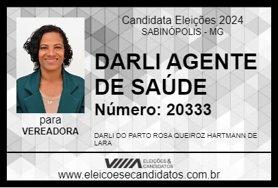 Candidato DARLI AGENTE DE SAÚDE 2024 - SABINÓPOLIS - Eleições