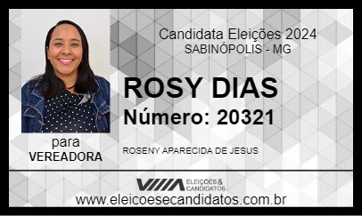 Candidato ROSY DIAS 2024 - SABINÓPOLIS - Eleições