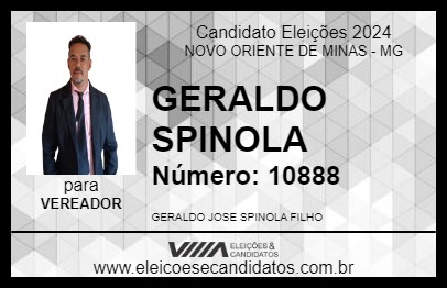 Candidato GERALDO SPINOLA 2024 - NOVO ORIENTE DE MINAS - Eleições