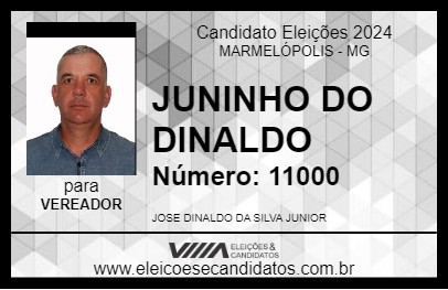 Candidato JUNINHO DO DINALDO 2024 - MARMELÓPOLIS - Eleições