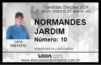 Candidato NORMANDES JARDIM 2024 - NOVO ORIENTE DE MINAS - Eleições