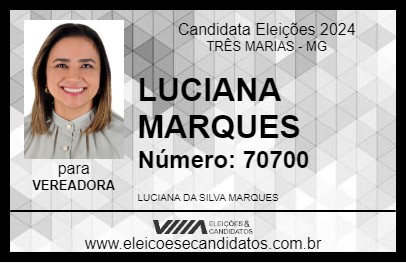 Candidato LUCIANA MARQUES 2024 - TRÊS MARIAS - Eleições