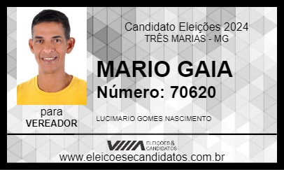 Candidato MARIO GAIA 2024 - TRÊS MARIAS - Eleições