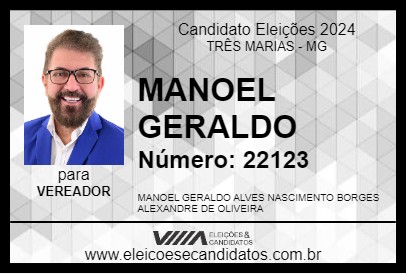 Candidato MANOEL GERALDO 2024 - TRÊS MARIAS - Eleições