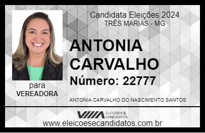 Candidato ANTONIA CARVALHO 2024 - TRÊS MARIAS - Eleições