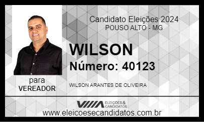 Candidato WILSON 2024 - POUSO ALTO - Eleições