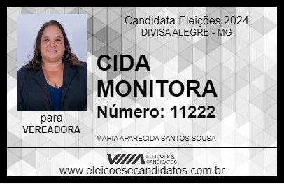 Candidato CIDA MONITORA 2024 - DIVISA ALEGRE - Eleições