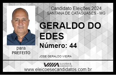 Candidato GERALDO DO EDES 2024 - SANTANA DE CATAGUASES - Eleições