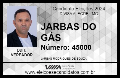 Candidato JARBAS DO GÁS 2024 - DIVISA ALEGRE - Eleições