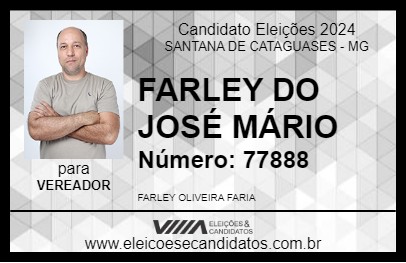 Candidato FARLEY DO JOSÉ MÁRIO 2024 - SANTANA DE CATAGUASES - Eleições