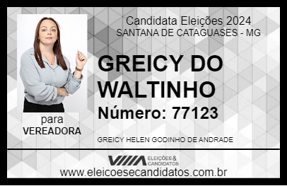 Candidato GREICY DO WALTINHO 2024 - SANTANA DE CATAGUASES - Eleições