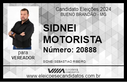 Candidato SIDNEI MOTORISTA 2024 - BUENO BRANDÃO - Eleições