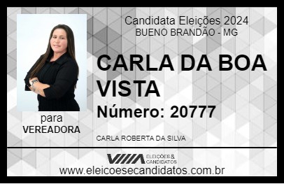 Candidato CARLA DA BOA VISTA 2024 - BUENO BRANDÃO - Eleições