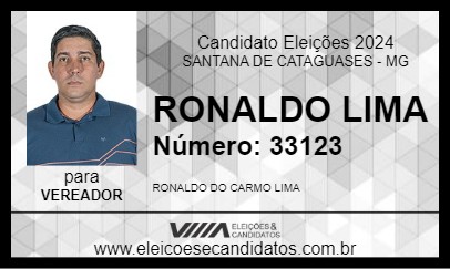 Candidato RONALDO LIMA 2024 - SANTANA DE CATAGUASES - Eleições