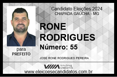 Candidato RONE RODRIGUES 2024 - CHAPADA GAÚCHA - Eleições