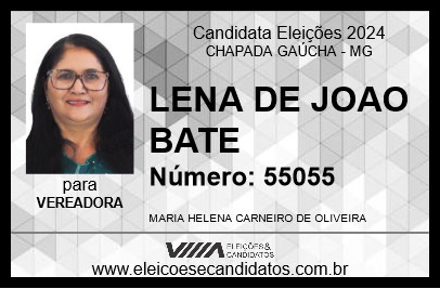 Candidato LENA DE JOAO BATE 2024 - CHAPADA GAÚCHA - Eleições