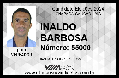 Candidato INALDO BARBOSA 2024 - CHAPADA GAÚCHA - Eleições