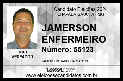 Candidato JAMERSON ENFERMEIRO 2024 - CHAPADA GAÚCHA - Eleições