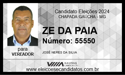 Candidato ZE DA PAIA 2024 - CHAPADA GAÚCHA - Eleições