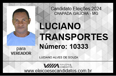 Candidato LUCIANO TRANSPORTES 2024 - CHAPADA GAÚCHA - Eleições