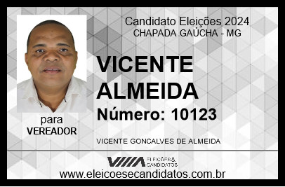 Candidato VICENTE ALMEIDA 2024 - CHAPADA GAÚCHA - Eleições