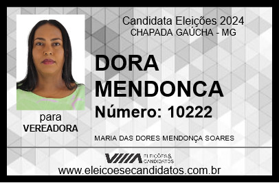 Candidato DORA MENDONCA 2024 - CHAPADA GAÚCHA - Eleições