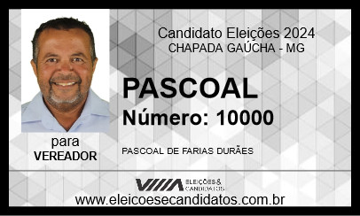 Candidato PASCOAL 2024 - CHAPADA GAÚCHA - Eleições