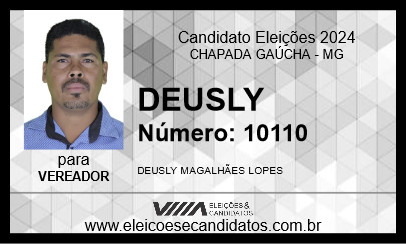 Candidato DEUSLY 2024 - CHAPADA GAÚCHA - Eleições