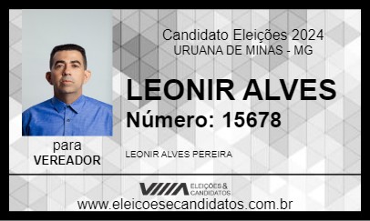 Candidato LEONIR ALVES 2024 - URUANA DE MINAS - Eleições