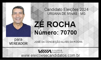 Candidato ZÉ ROCHA 2024 - URUANA DE MINAS - Eleições