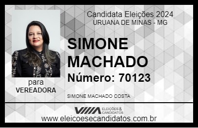 Candidato SIMONE MACHADO 2024 - URUANA DE MINAS - Eleições