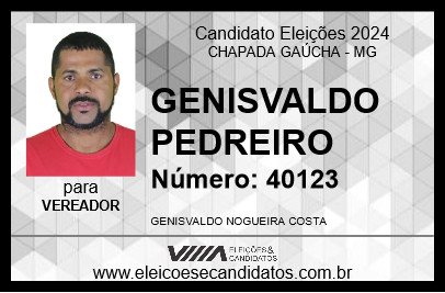 Candidato GENISVALDO PEDREIRO 2024 - CHAPADA GAÚCHA - Eleições