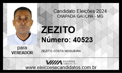 Candidato ZEZITO 2024 - CHAPADA GAÚCHA - Eleições