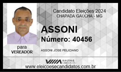 Candidato ASSONI 2024 - CHAPADA GAÚCHA - Eleições