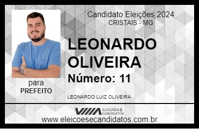 Candidato LEONARDO OLIVEIRA 2024 - CRISTAIS - Eleições